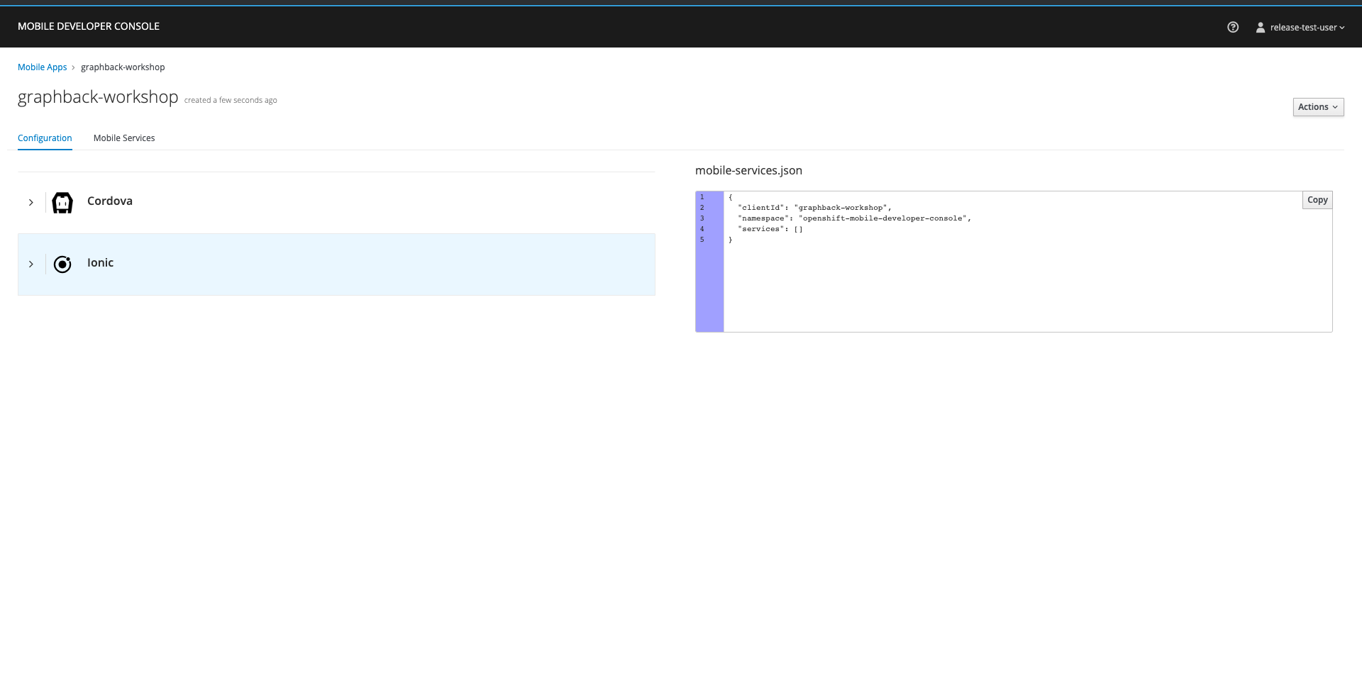 Mobile App Overview in MDC